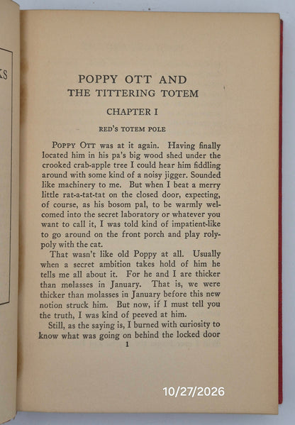 Poppy Ott and the Tittering Totem by Leo Edwards; Bert Salg (Good, 1929, HC, 240 pgs, Grosset & Dunlap)