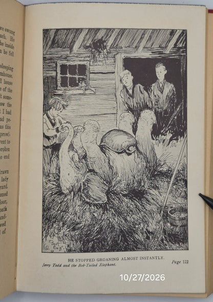 Jerry Todd and the Bob-Tailed Elephant by Leo Edwards; Bert Salg (Good, 1929, HC, 235 pgs, Grosset & Dunlap)