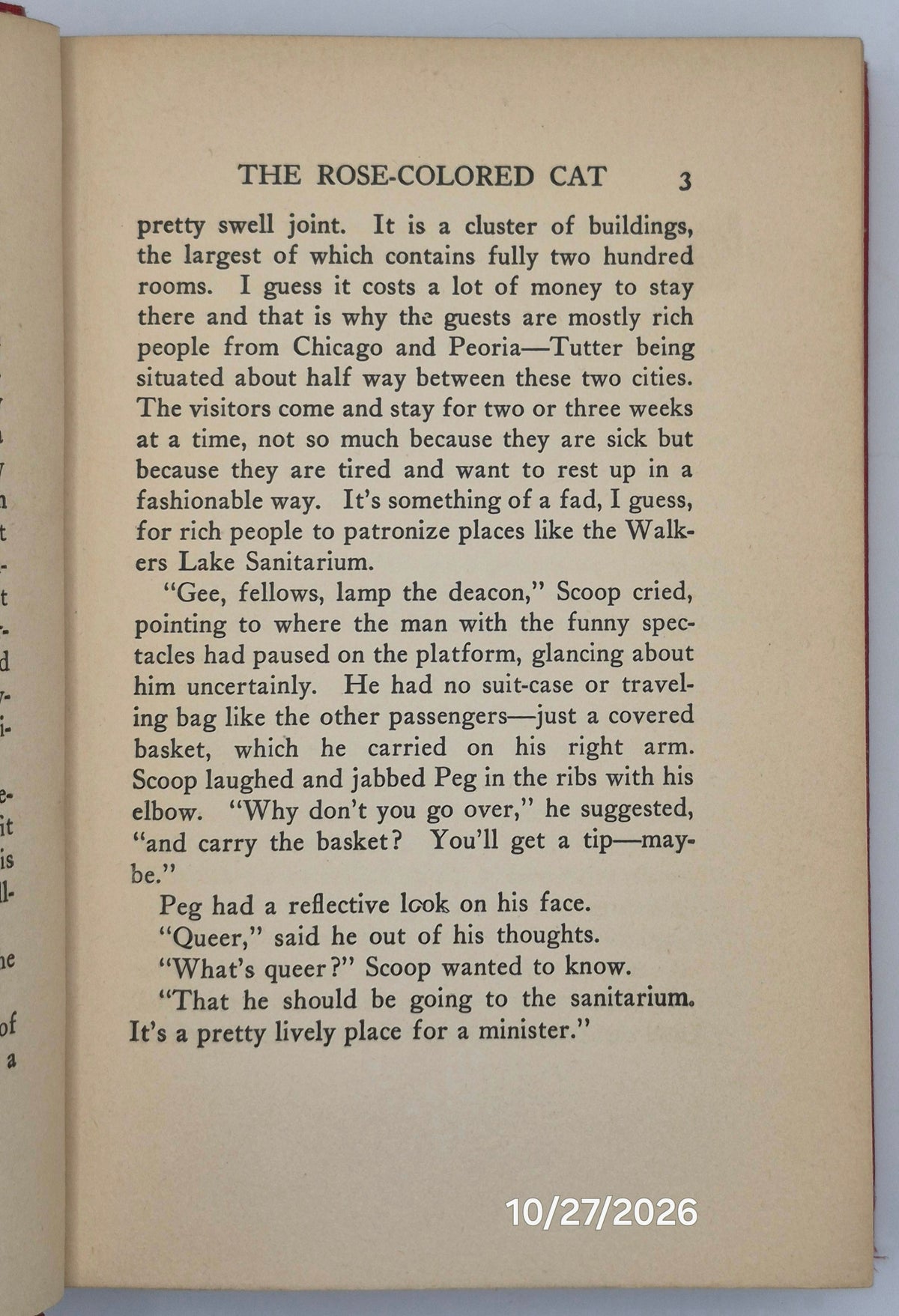 Jerry Todd and the Rose-Colored Cat by Leo Edwards; Bert Salg (Good, 1924, HC, 244 pgs, Grosset & Dunlap)