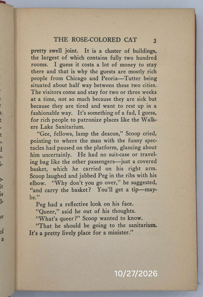 Jerry Todd and the Rose-Colored Cat by Leo Edwards; Bert Salg (Good, 1924, HC, 244 pgs, Grosset & Dunlap)
