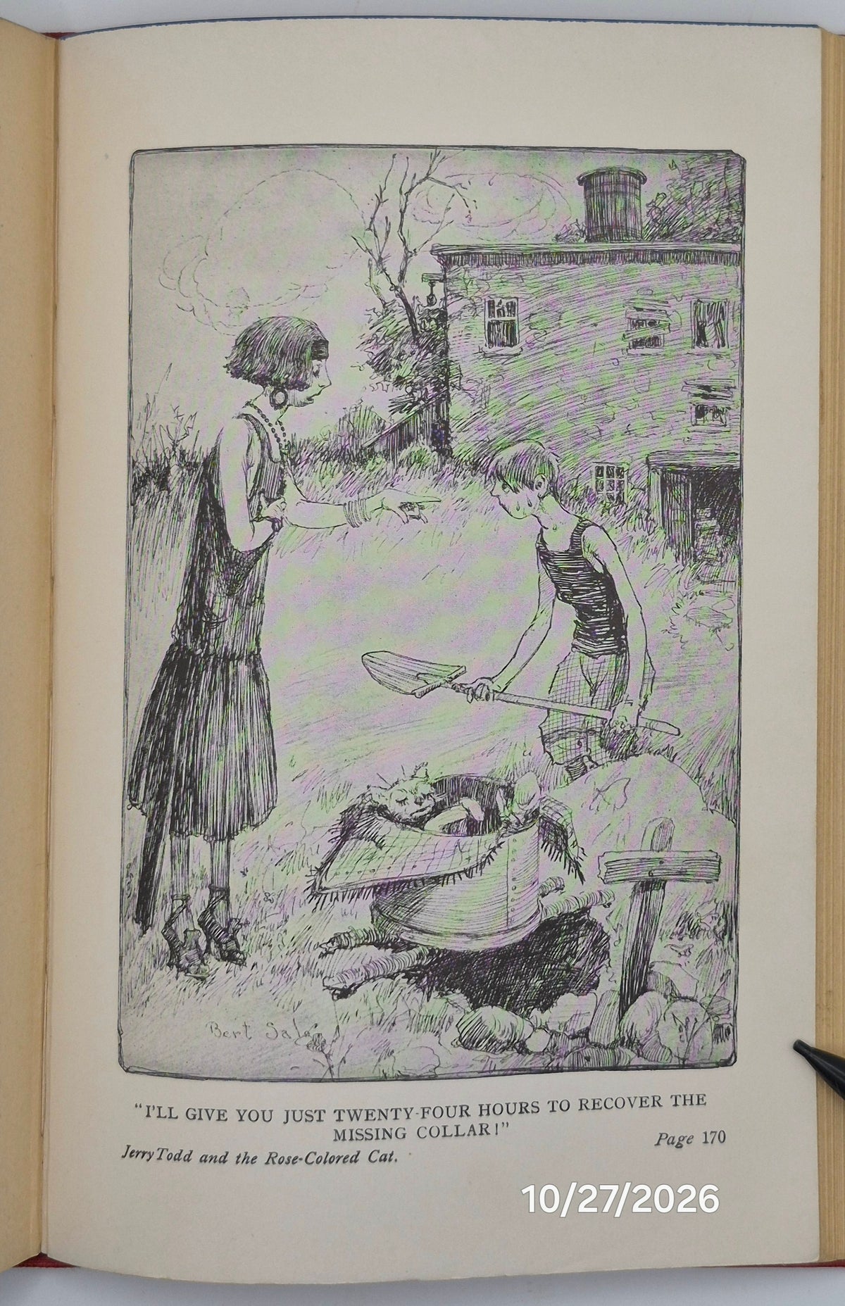 Jerry Todd and the Rose-Colored Cat by Leo Edwards; Bert Salg (Good, 1924, HC, 244 pgs, Grosset & Dunlap)