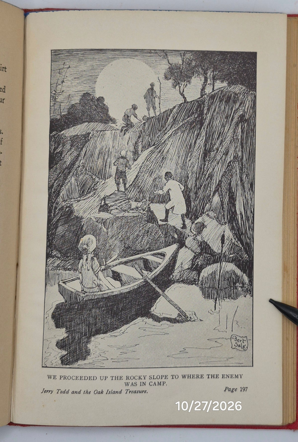 Jerry Todd and the Oak Island Treasure by Leo Edwards; Bert Salg (Good, 1925, HC, 233 pgs, Grosset & Dunlap)