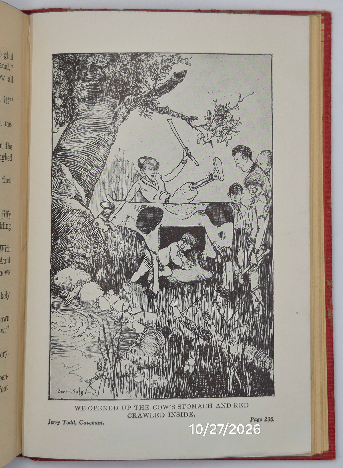 Jerry Todd Caveman by Leo Edwards; Bert Salg (Good, 1932, HC, 258 pgs, Grosset & Dunlap)