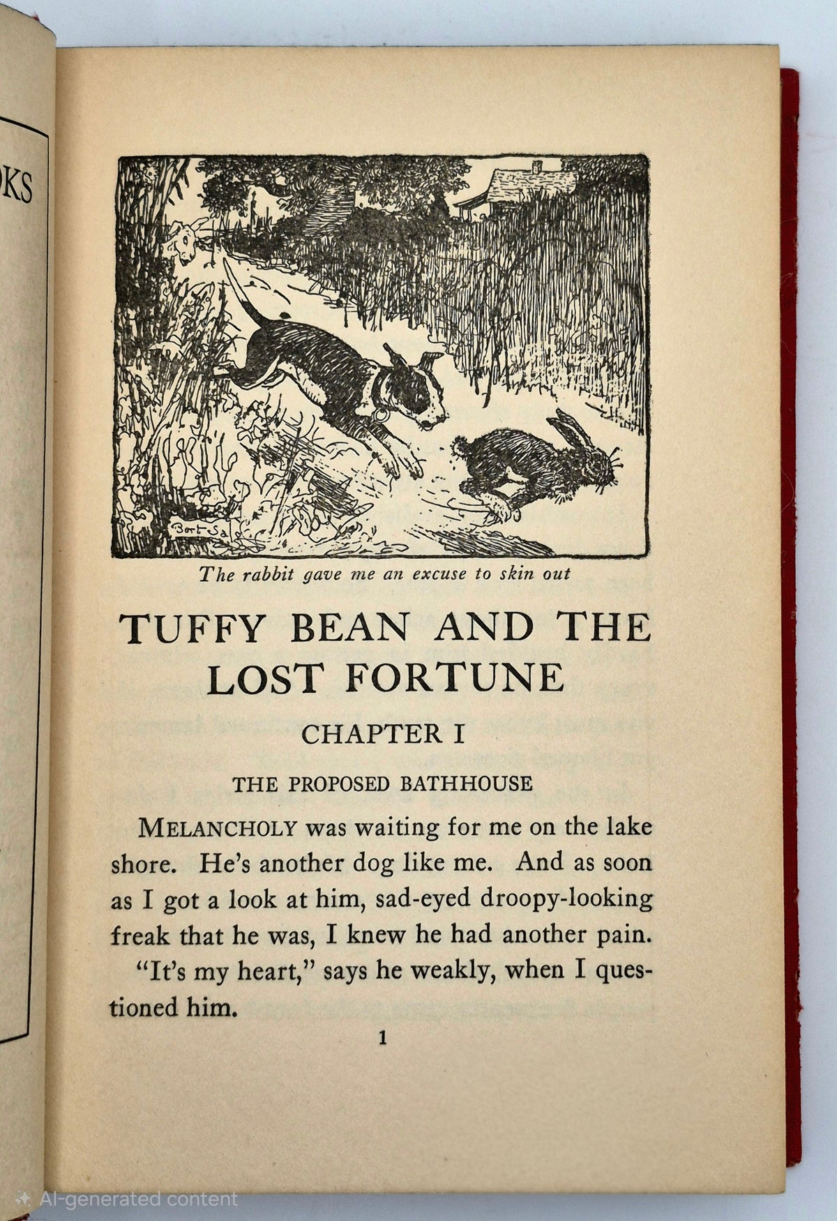Tuffy Bean and the Lost Fortune by Leo Edwards; Bert Salg (Good, 1932, HC, 224 pgs, Grosset & Dunlap, Author Autograph)