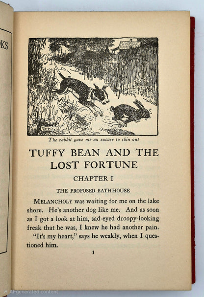 Tuffy Bean and the Lost Fortune by Leo Edwards; Bert Salg (Good, 1932, HC, 224 pgs, Grosset & Dunlap, Author Autograph)