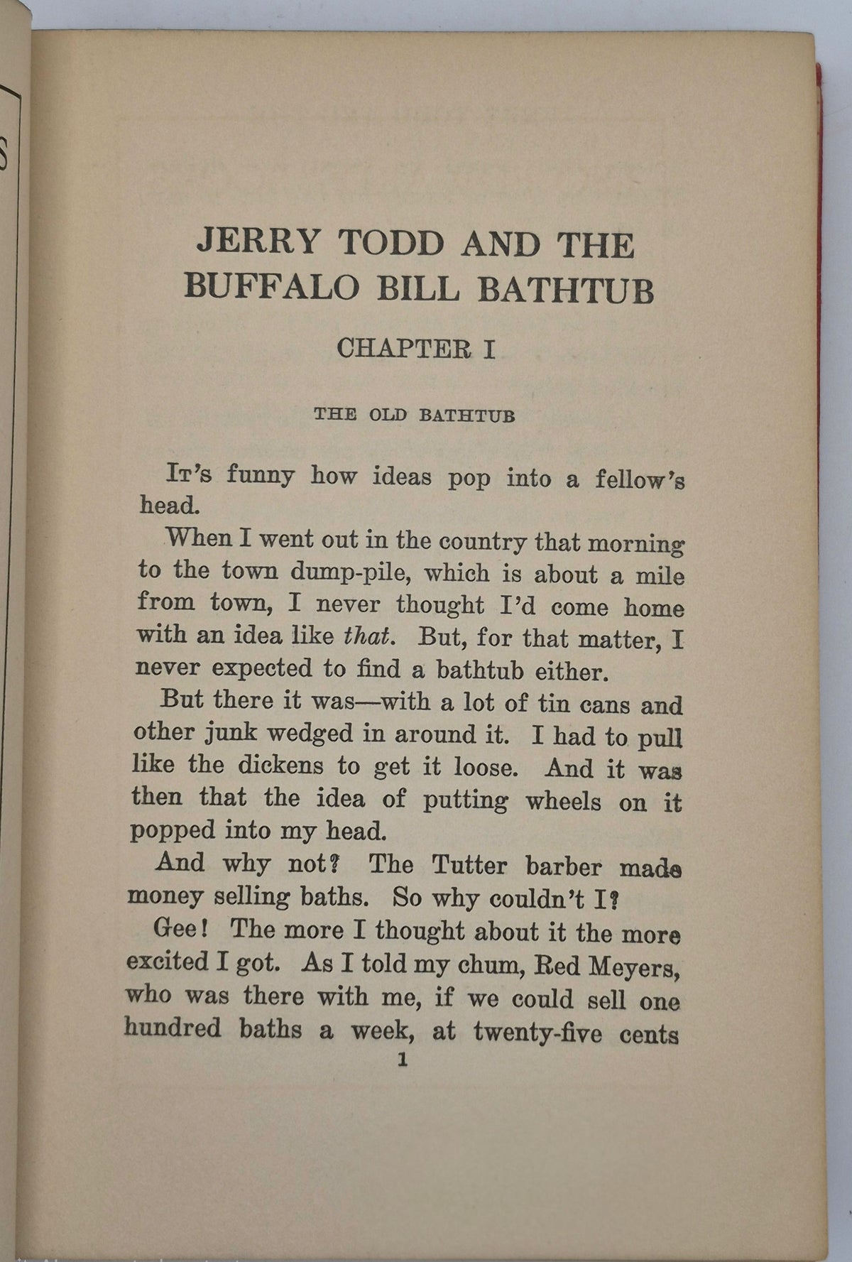 Jerry Todd and the Buffalo Bill Bathtub by Leo Edwards; Bert Salg (Good, 1936, HC, 232 pgs, Grosset & Dunlap)