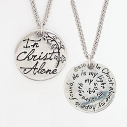 In Christ Alone [Songs of Worship] Pewter Pendant 18' Necklace Bob Siemon New A4814