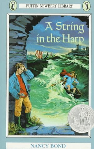 A String in the Harp by Nancy Bond (Good, 1981, HC, 370 pages, Puffin Newbery Library)