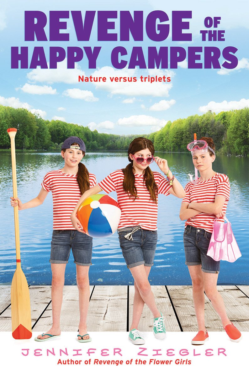 Revenge of the Happy Campers by Jennifer Ziegler (Brewster Triplets, Very good, 2017, HC, 267 pgs, Scholastic)