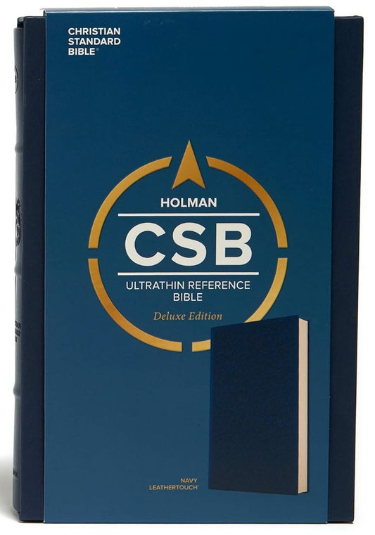 CSB Ultrathin Reference Bible (New, 2019, Navy Leathertouch, Holman, 1328 pgs, Red letter)