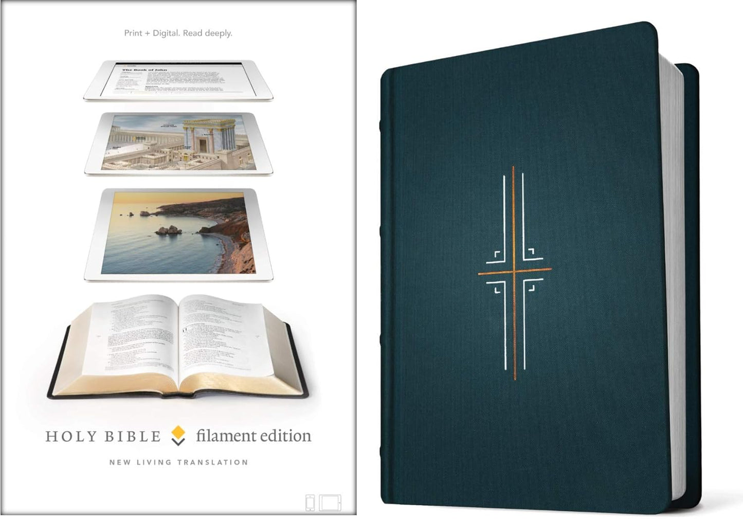 NLT Filament Edition Bible (New, 2018, HC Cloth, Midnight Blue, 2179 pages, Tyndale House)