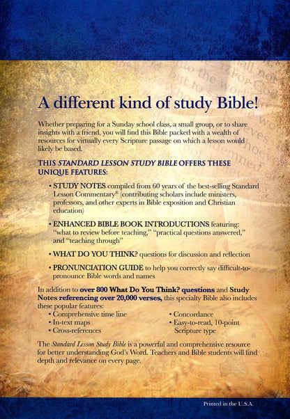 NIV Standard Lesson Study Bible (New, 2015, Imitation Leather-Duo tone, 2208 pgs, David C. Cook)