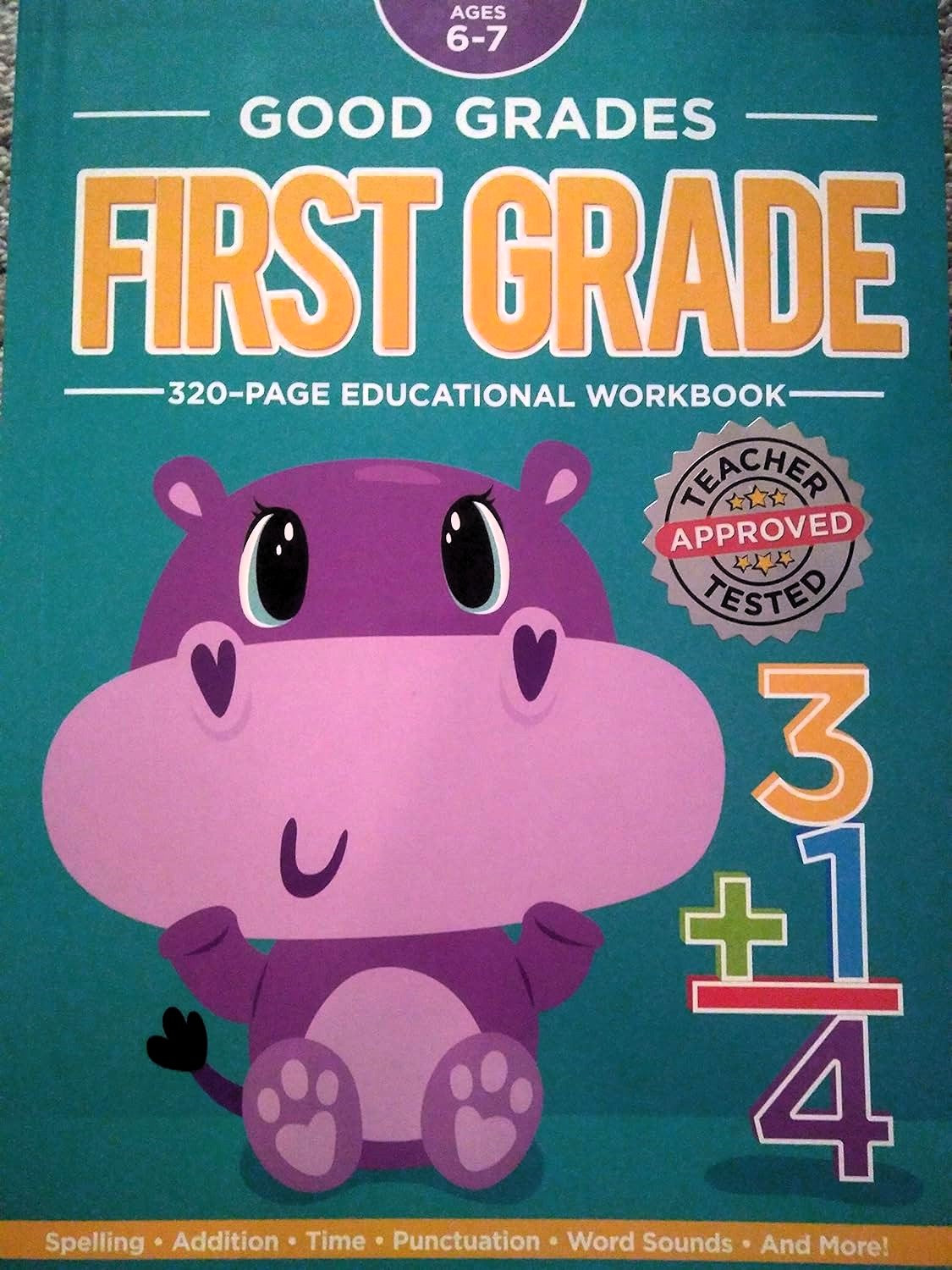 Good Grades: First Grade Workbook by Aldi (Good, 2019, Pbk, 320 pages)