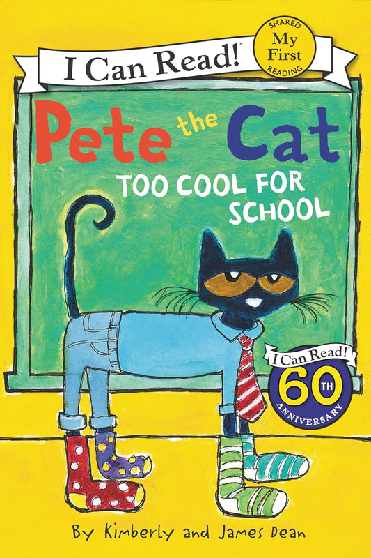 Pete the Cat Too Cool For School by James Dean (Very good, 2015, Pbk, 32 pgs, Scholastic)