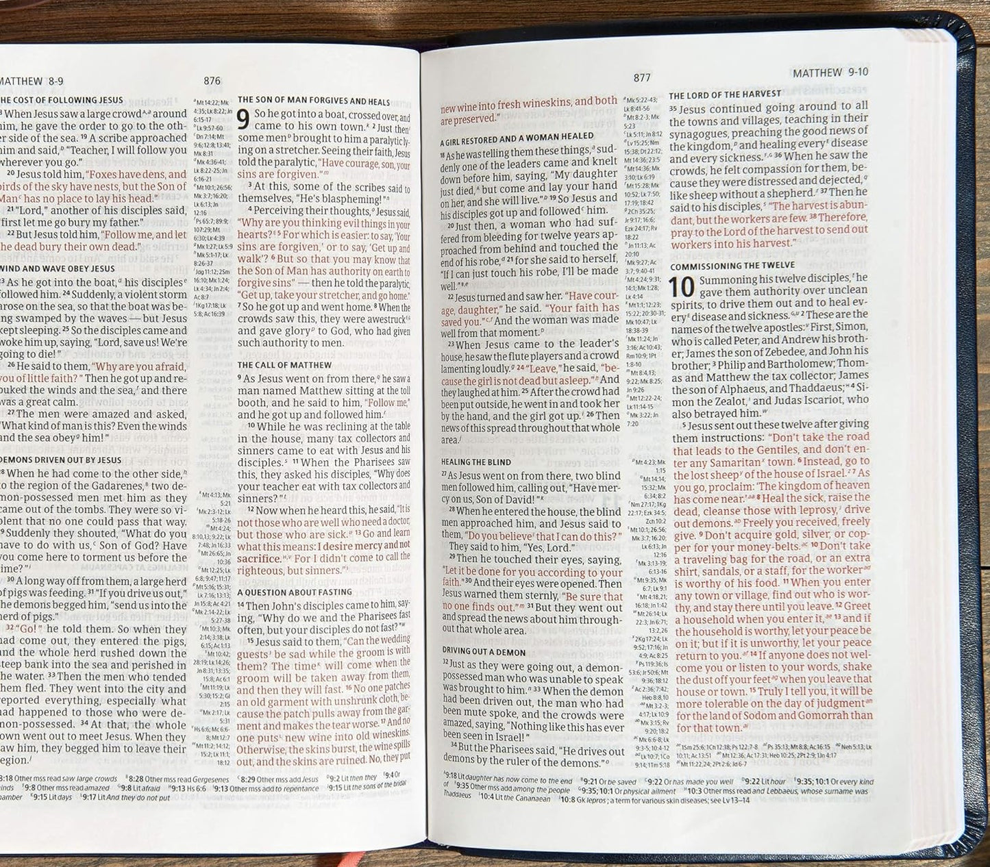 CSB Ultrathin Reference Bible (New, 2019, Navy Leathertouch, Holman, 1328 pgs, Red letter)