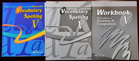 Abeka 11th grade Vocabulary Spelling V 4th ed Teacher Key; Quiz Key; Workbook V