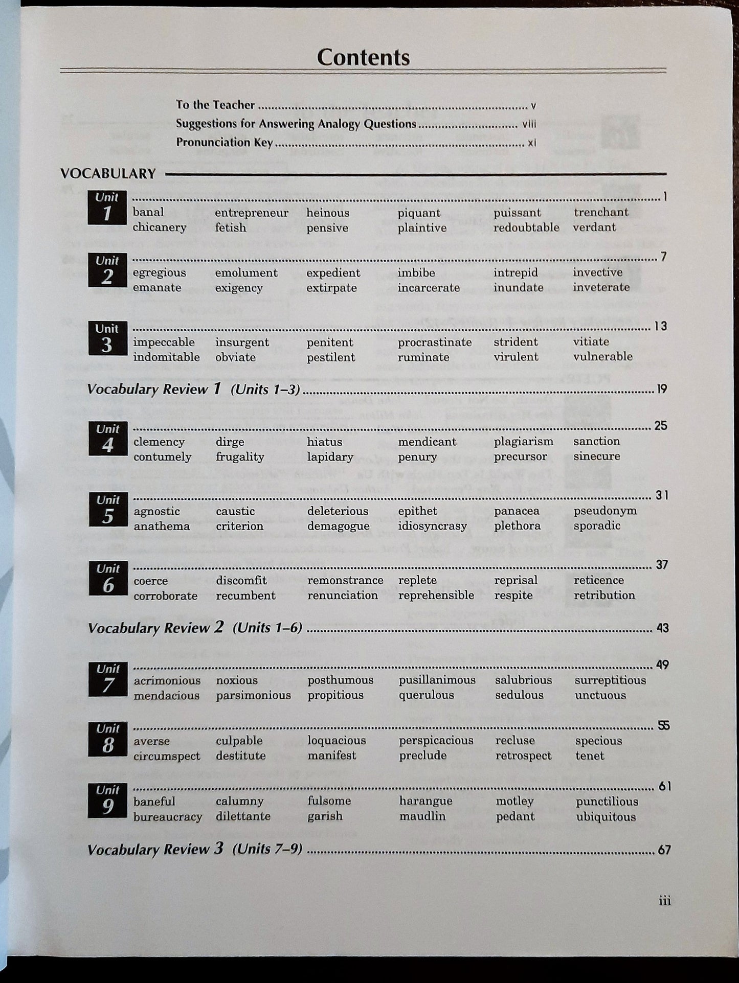 Abeka 12th grade Vocabulary Poetry VI Teacher Key (2012); Quiz Key (2006)