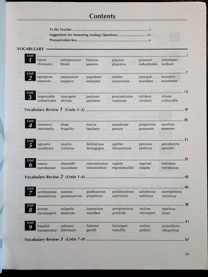 Abeka 12th grade Vocabulary Poetry VI Teacher Key (2012); Quiz Key (2006)