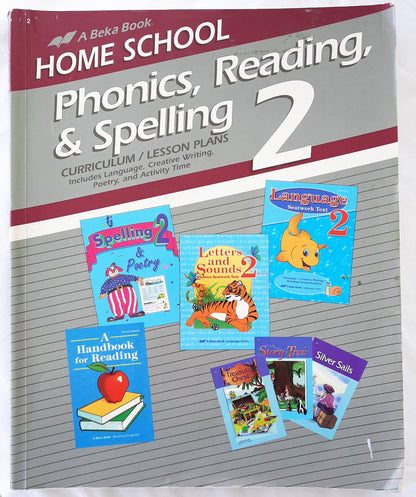 Abeka Home School Phonics, Reading, & Spelling 2 Curriculum/Lesson Plans 3rd edition