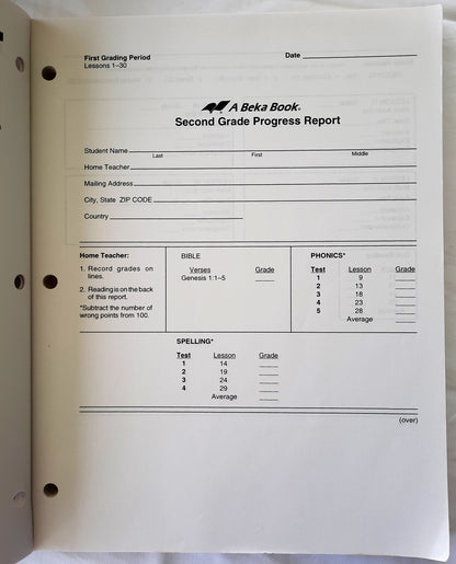 Abeka Home School Phonics, Reading, & Spelling 2 Curriculum/Lesson Plans 3rd edition
