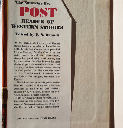 The Saturday Evening Post  Reader of Western Stories edited by E.N. Brandt (Good, 1960, HC, The Curtis Publishing Co.)