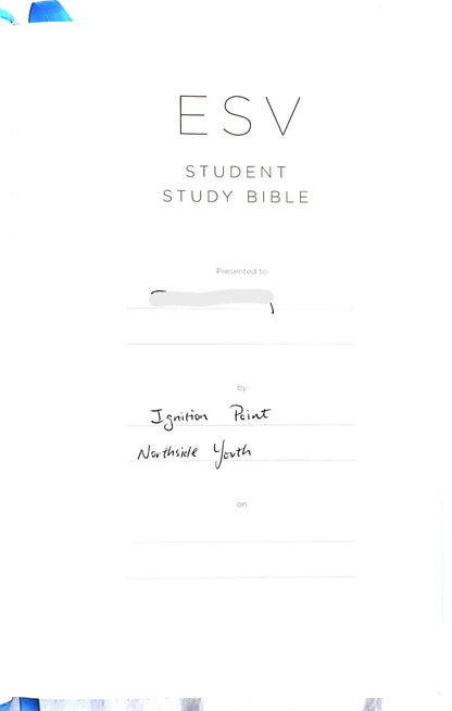 ESV Student Study Bible (Very good, 2011, Sky Blue Trutone Softcover, 1872 pages, Crossway)