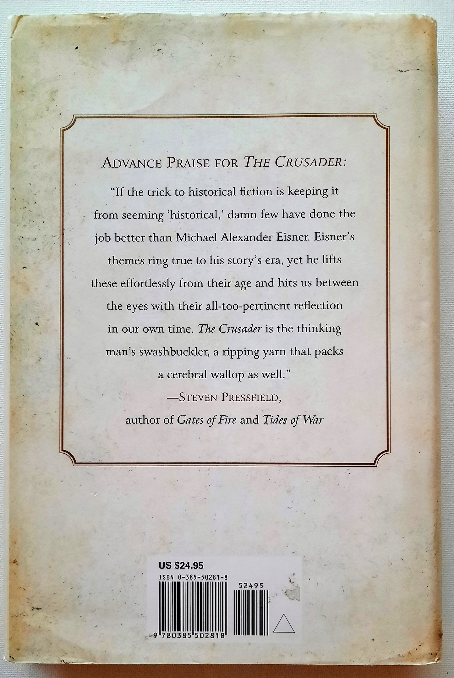 The Crusader by Michael Alexander Eisner (Very good, 2001, HC, 320 pages, Doubleday)