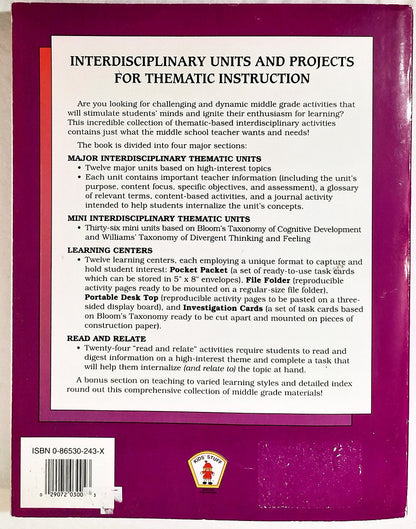 Interdisciplinary Units & Projects for Thematic Instruction I. Forte, S. Schurr (Very good, 1994, Pbk, 303 pgs, Incentive Pub.)