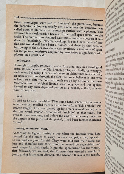 Thereby Hangs a Tale: Stories of Curious Word Origins by Charles Earle Funk (Good, 1985, Pbk, 320 pgs, Perennial Library)