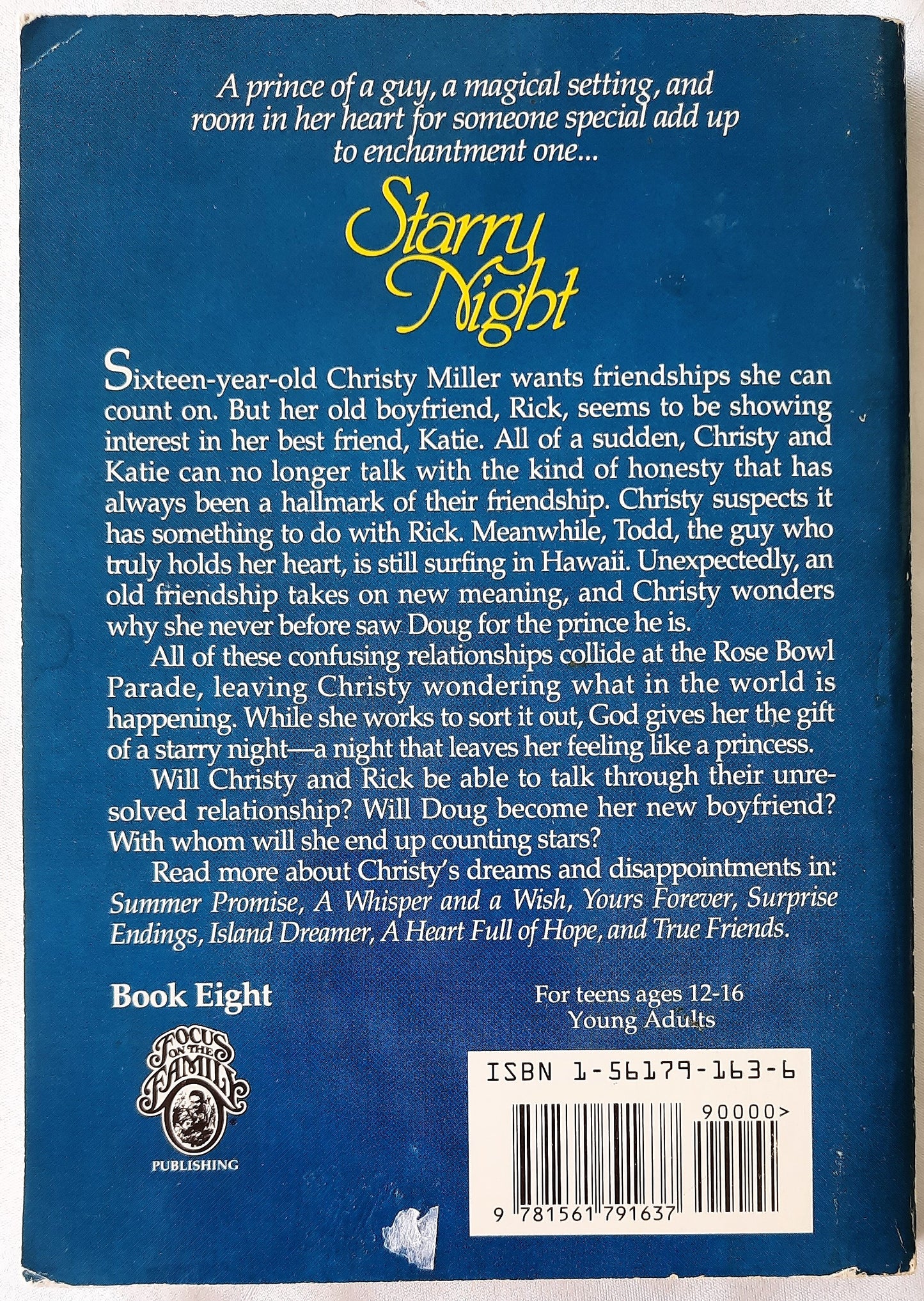 Starry Night (The Christy Miller Series #8, Good, 1993, Pbk) by Robin Jones Gunn