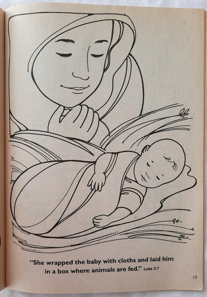 Jesus Is Born Coloring Book (New, 2007, Pbk, 32 pages, Happy Day)