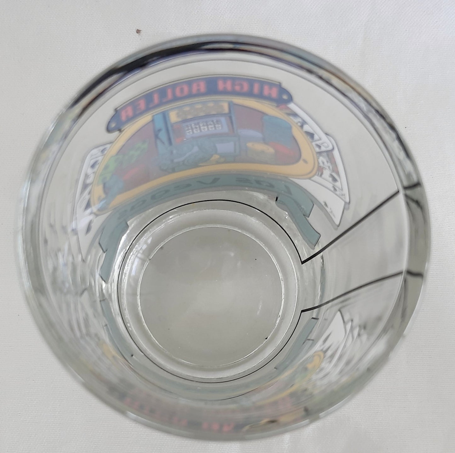 Nevada Souvenir Shot Glass: Las Vegas High Roller clear glass Like New 2" tall