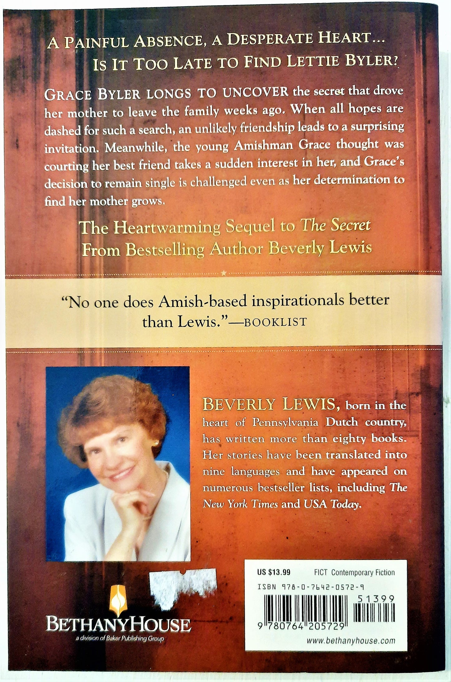 The Missing #2 by Beverly Lewis (Seasons of Grace, New, 2009, Pbk, 332 pages)