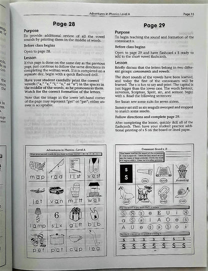 Adventures in Phonics Teacher's Manual A by Florence Lindstrom (VG, 2001, Pbk, 108 pages, Christian Liberty Press)