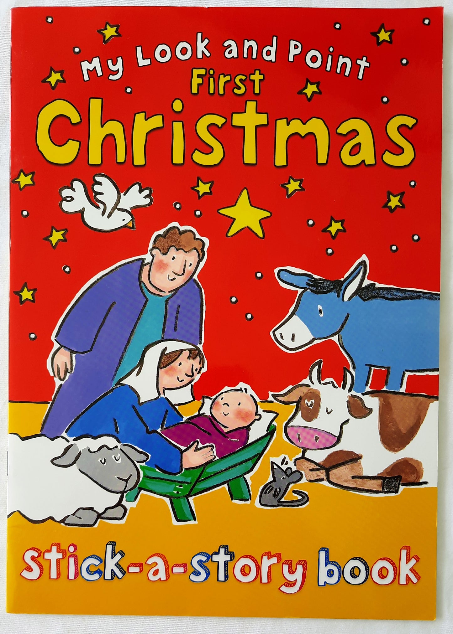 My Look and Point First Christmas stick-a-story book by Christina Goodings (New, 2013, Pbk)