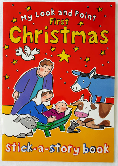 My Look and Point First Christmas stick-a-story book by Christina Goodings (New, 2013, Pbk)