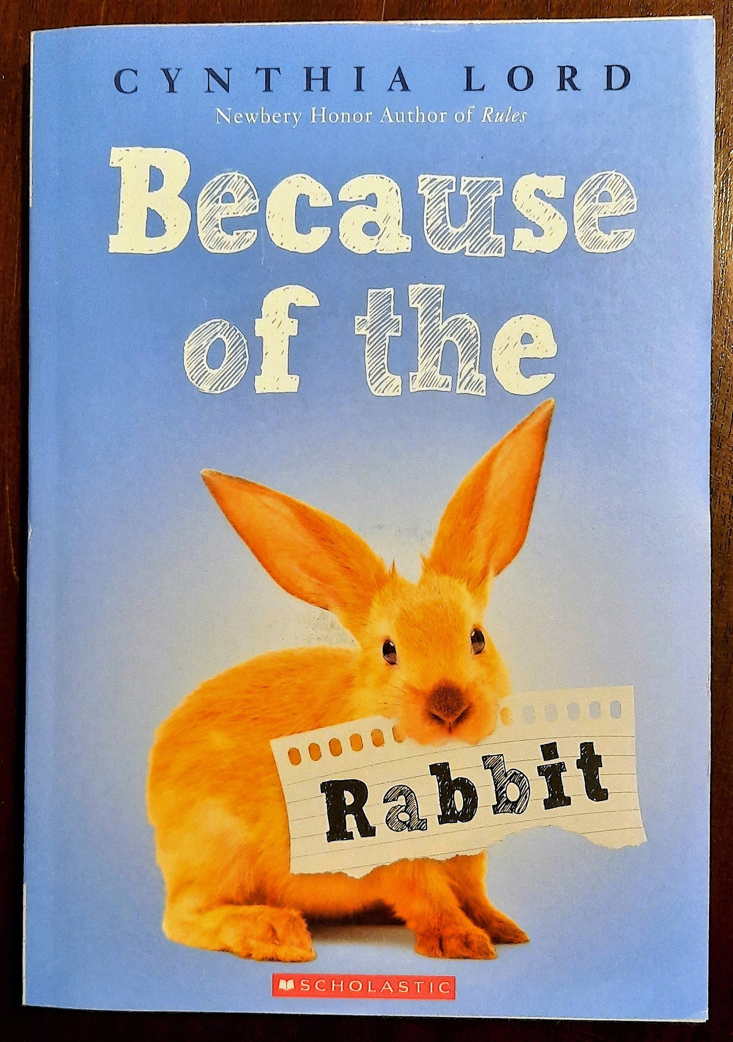 Because of the Rabbit by Cynthia Lord (New, 2019, Pbk, 192 pages)