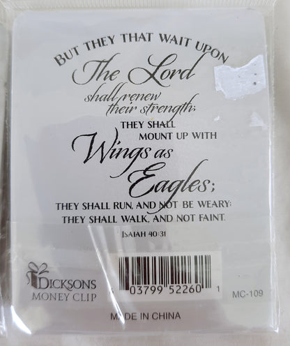 Wings as Eagles Money Clip Isaiah 40:31 by Dicksons (New, Man's Gift)