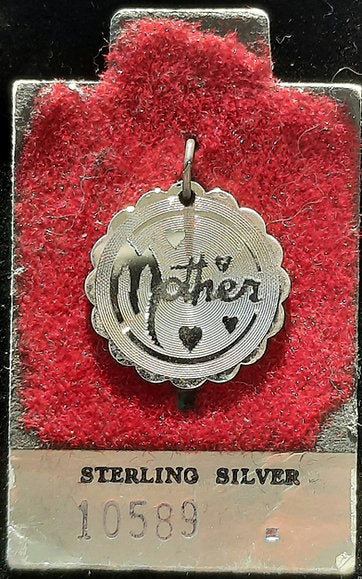 'Mother' Sterling Silver Charm for Necklace Bracelet Vintage NEW, Gift