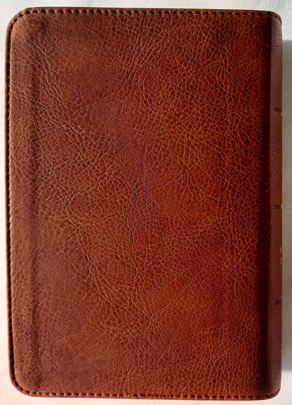 NASB Large Print Compact Reference Bible (New, 2022, Burnt Sienna LeatherSoft, 1776 pages, Holman)