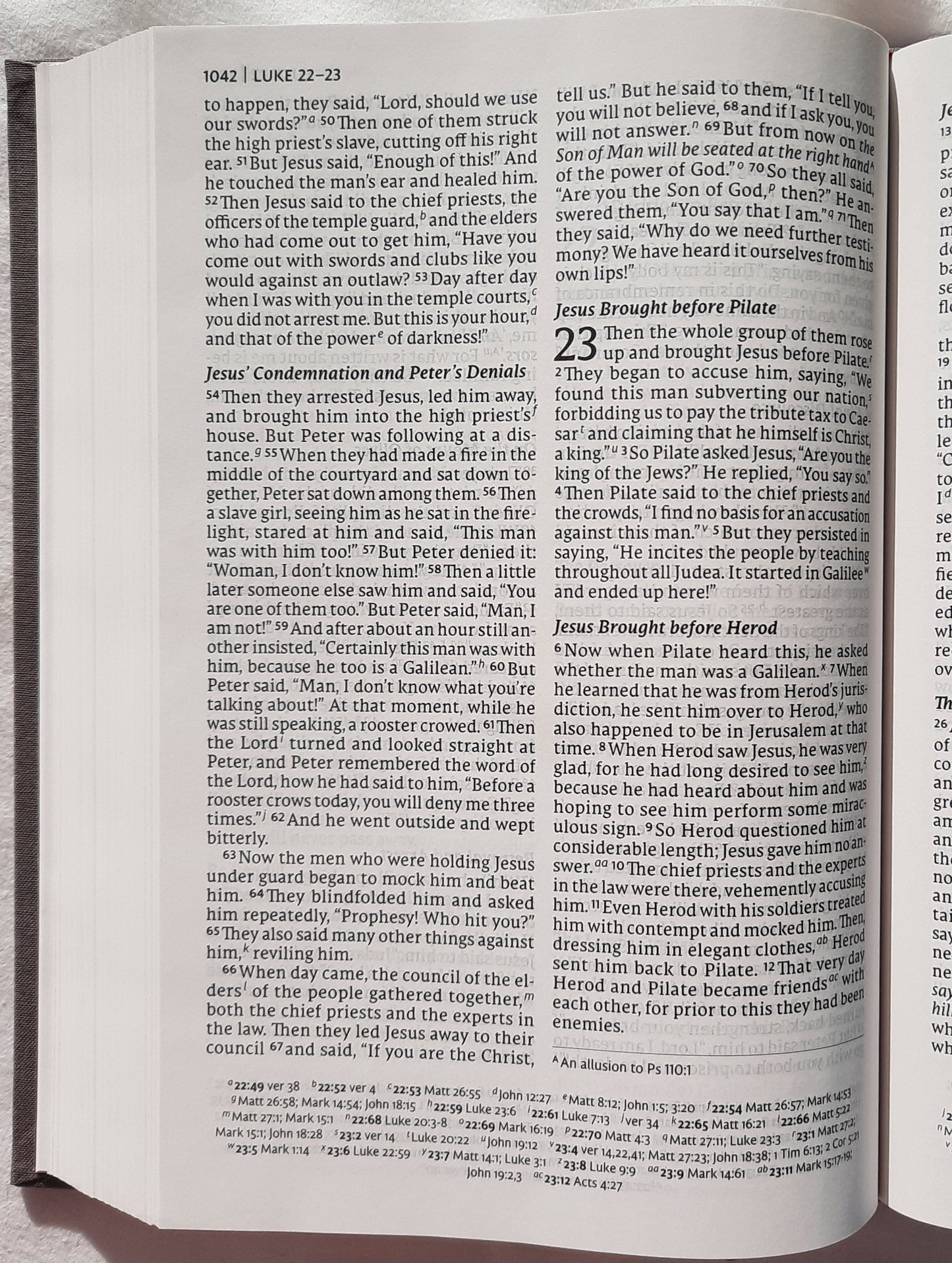 NET Large Print Thinline Bible (New, 2020, HC, Gray Cloth, 1328 pages, Thomas Nelson)
