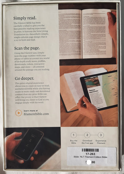 NLT Filament Edition Bible (New, 2018, HC Cloth, Midnight Blue, 2179 pages, Tyndale House)