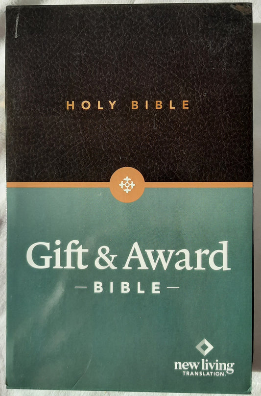 NLT Gift & Award Bible (New, 2015, Black Imitation Leather, 832 pages, Tyndale)