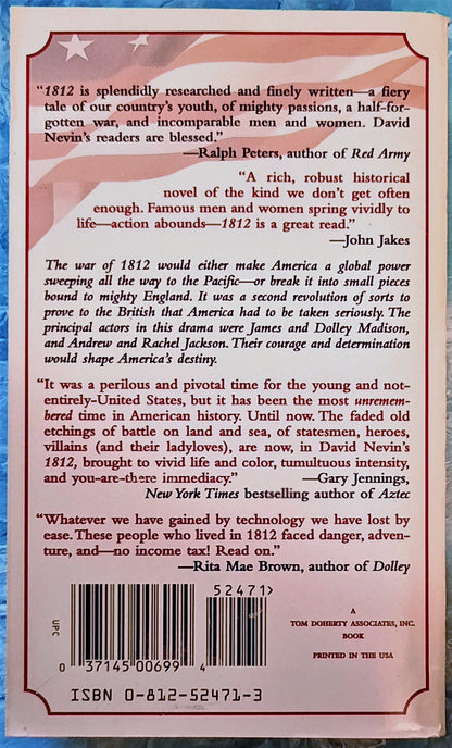 1812: The American Story by David Nevin (Very Good, 1997, Pbk, 576 pages, Tom Doherty Associates)