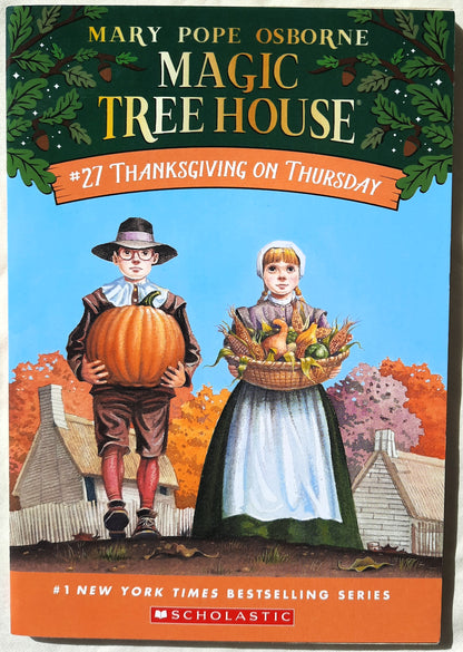 Magic Tree House #27 Thanksgiving on Thursday by Mary Pope Osborne (Like new, 2017, PB,, 75 pgs)