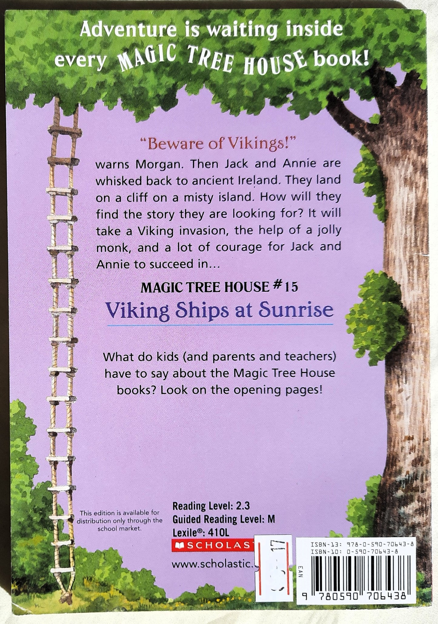 Magic Tree House #15 Viking Ships at Sunrise by Mary Pope Osborne (Good, 1999, PBk, 73 pgs)