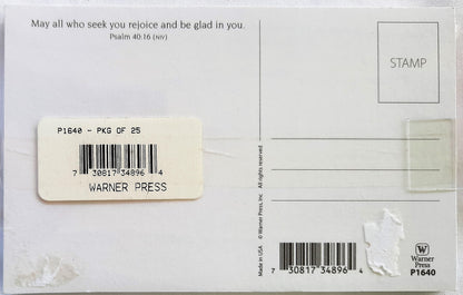 Schön, dass du gekommen bist – Psalm 40,17 – Postkarten für die Gemeindearbeit (Neu, 25er-Pack, Warner Press)
