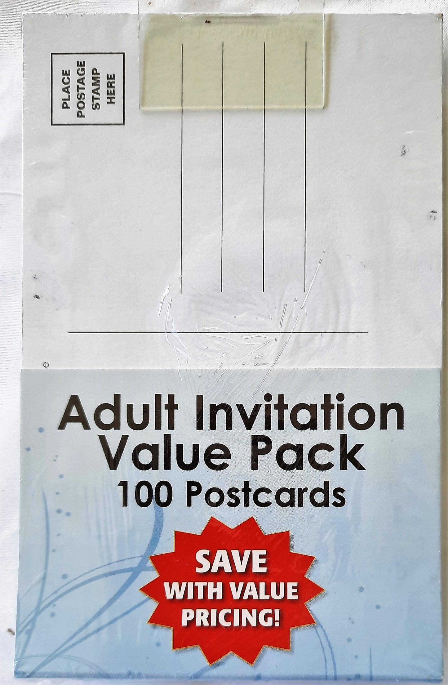 Adult Invitation Value Pack Church Outreach Postcards 4 designs (New, 100 pack)