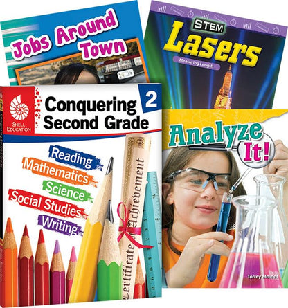 Conquering Second Grade 4-Book/Workbook SET by Teacher Created Materials (New, 2018, Pbk)