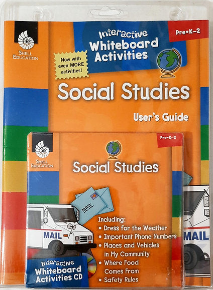 Interactive Whiteboard Activities: Social Studies PreK-2nd by Shell Education [New]